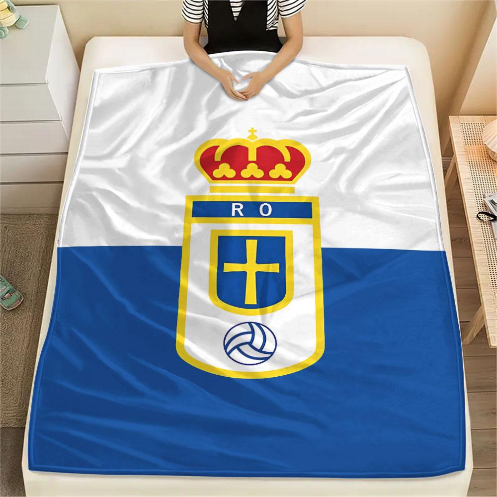 1PC Real Oviedo Patterned Flannel Blanket Suitable For All Seasons for Home Decor Warmth and Comfort Gifts Holiday Present