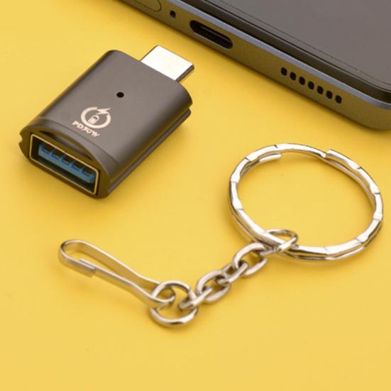 Тип C к адаптеру USB 3 PD с быстрой зарядкой и высокоскоростным разъемом для передачи данных.