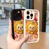 Phone case: 2D flat, suitable for iPhone 18, 17, 16, 15, 14, 13Pro protective case, little yellow lion, perfect Christmas and Halloween holiday gift