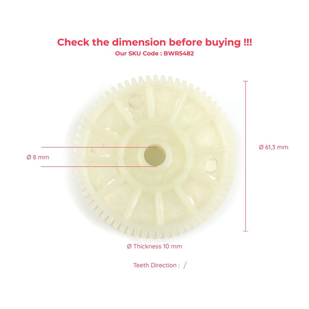 BWR5482 Electrical Window Regulator Repair Gear Wheel Pulley Right or Left 9737200346 9737200446 for Mercedes Axor Atego MK2 3
