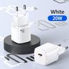 Ładowarka sieciowa 20W USAMS Power Delivery USB-C Biała + Kabel USB-C Lightning