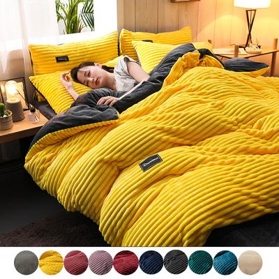 4 шт. Постельные принадлежности фланелевые однотонные двусторонние плюшевые пододеяльники коралловый бархат толстые зимние бархатные волшебные бархатные простыни пододеяльники