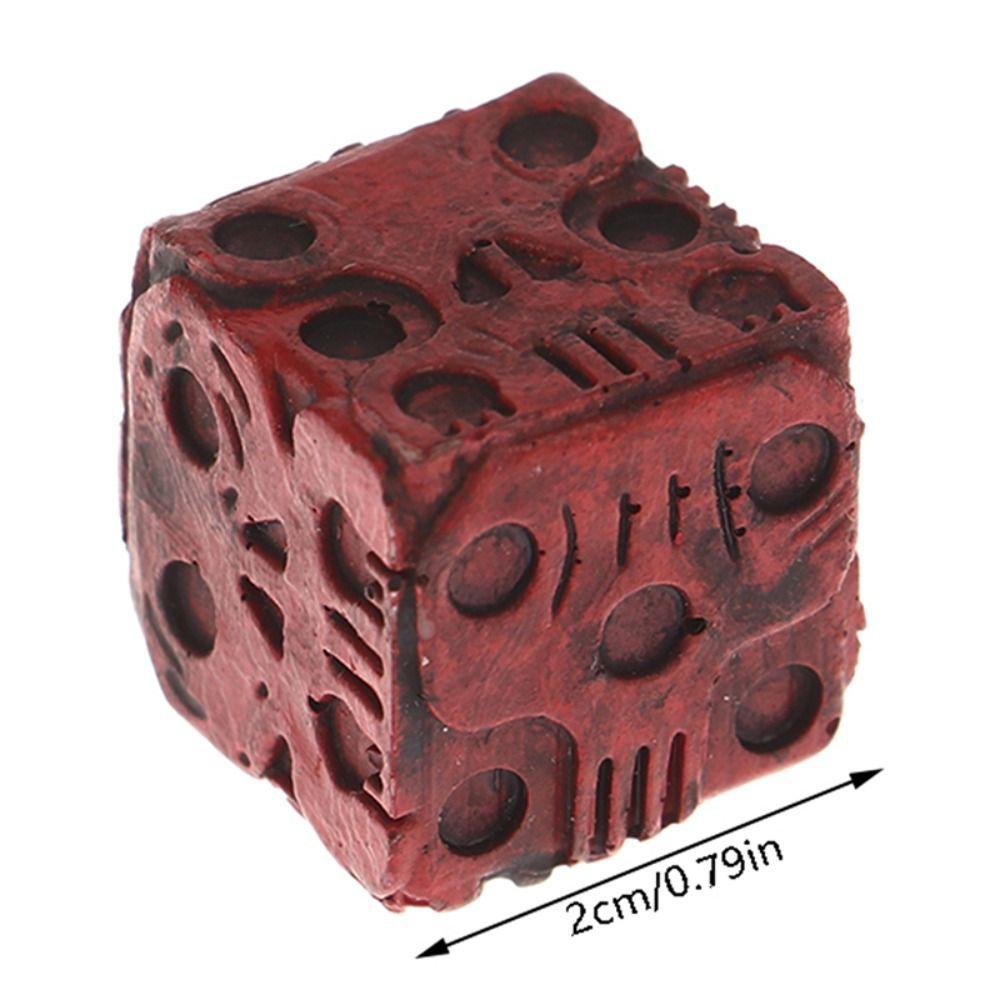 Durable Skull Dice Hand Carved Skeleton Cube Dice Ghostly Dice Set  Halloween