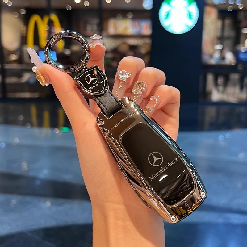 TXF4 For Mercedes Benz A C E S G Class GLC CLA GLB 200 2024 CLE W205 W213 W222 X167 W177 Car Smart Key Cover Case Fob Shell Keychain