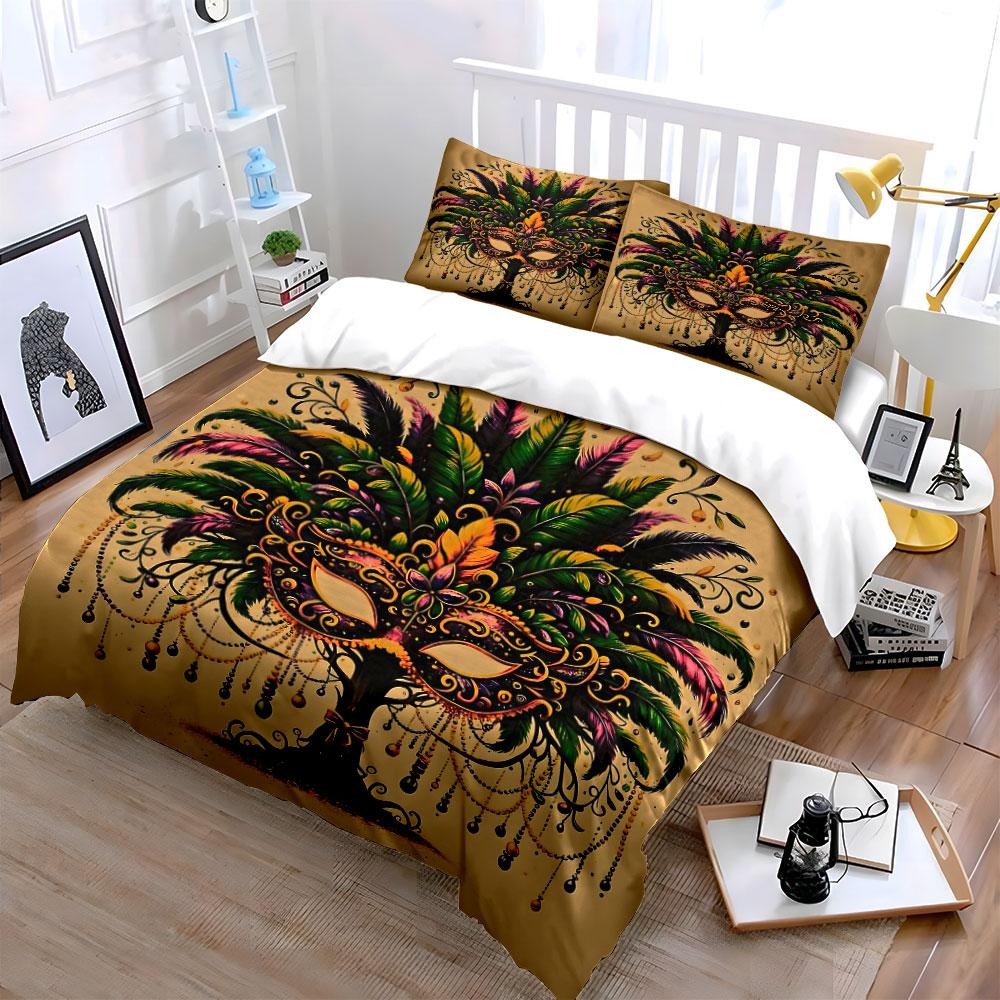 Mystical mask of feathers Bedding sets Duvet covers Pillowcases(1* Duvet Cover 2* Pillowcases without duvet insert)