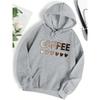 Love Coffee Смешные буквы Графический Принт Толстовка Женская Модная Флисовая Толстовка Повседневная С Капюшоном Осенняя Одежда Оверсайз