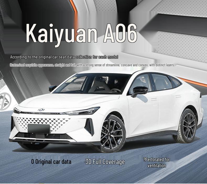 A06 Universal Full-Surround Car Seat Cushion, Four Seasons, Five-Seat Leather Cover