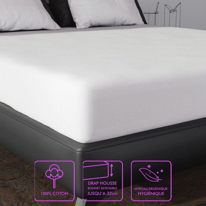 Mattress Protector 70x190 Cm In Cotton FLANNELET Fitted Sheet Shape