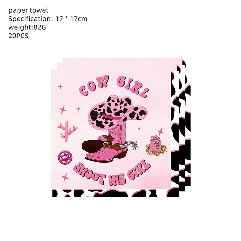 Набор посуды для ковбойской вечеринки из 51 предмета включает тарелки, салфетки, стаканы, скатерть