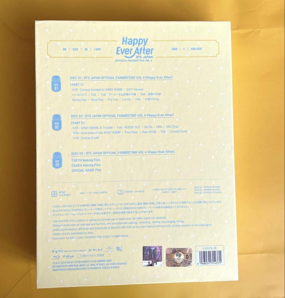 [USED] BTS Fan Meeting Vol. 4 Happy Ever Blu-ray with Jimin Trading Card