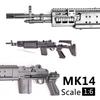 Масштаб 1/6 Вторая мировая война Немецкая армия Пулемет Гатлинга MG42 Модель Сборные Пазлы Строительные Кубики AK47 M16 Фигурка Солдата Игрушки