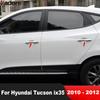 Накладка на ручку двери Для Hyundai Tucson ix35 2010 2011 2012 Хром Боковые ручки дверей автомобиля Защелка Рамка Накладка Аксессуары