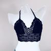 Пляжный бюстгальтер, женский вязаный ажурный дышащий топ, повседневный сексуальный бюстгальтер для нижнего белья