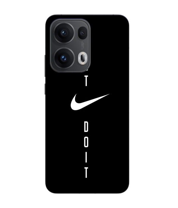 Coque Maniacase Pour Oppo Reno 13 Pro 5G Nike logo Just do it fond noir