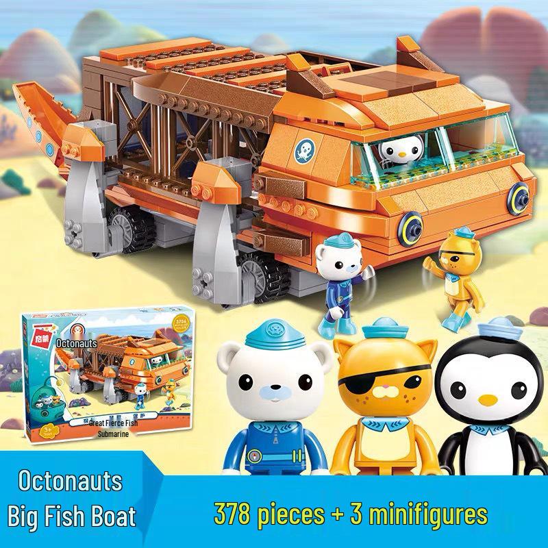 Enlighten Octonauts Interlocking Blocks: Tiger Shark, Sailfish Submarine, Octopus Fort, Water Bear, Horseshoe Crab