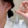 Серьги-подвески с жемчугом в виде капли воды для женщин, элегантные круглые серьги-подвески, свадебные и вечерние украшения