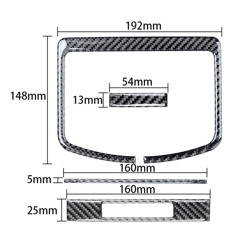 For Mazda CX-9 2016 Carbon Fiber Red Car Rear Air Conditioning Control Outlet Vent Panel Trim Frame Decoration Sticker
