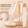 Stainless Steel Mixing Spatula for Nail Color and Makeup Foundation Blending, Original and Holed Options, 3 Pcs Variant
