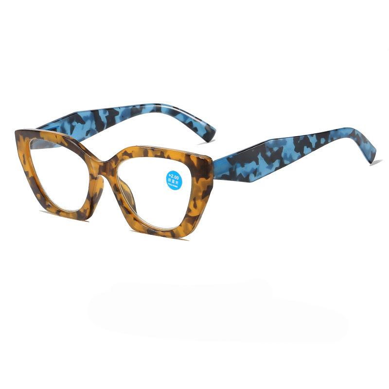 Cat Eye Vintage Reading Glasses Women Myopia Customize Prescription Anti Blue Light Blocking Optical Leopard Eyeglasses Frame