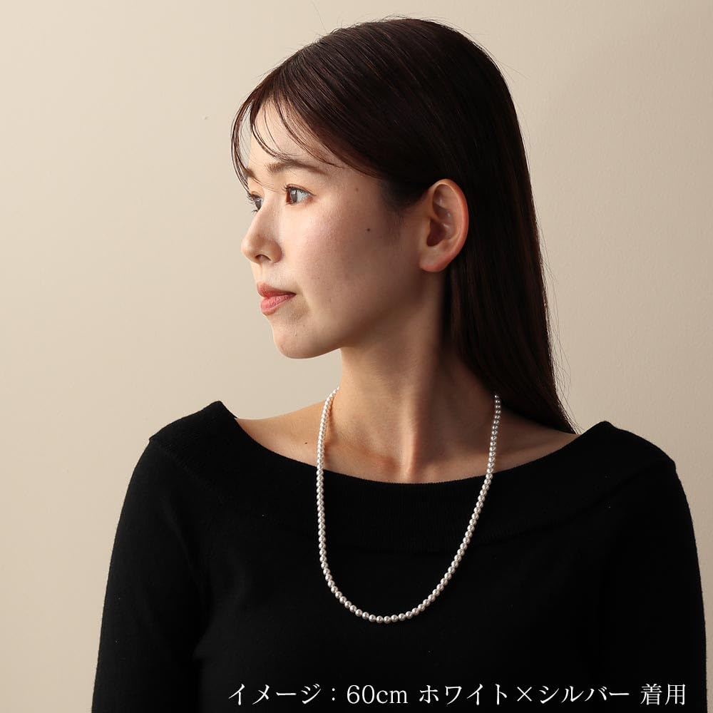 Ожерелье Baby Pearl Ожерелье Grand Premium Pearl 60 см 5 мм Белый x Золото [VOTRE COUTURE] Женское