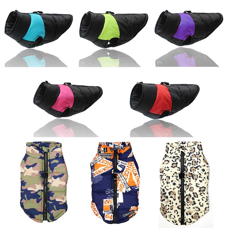 Водонепроницаемая одежда для собак, куртка на молнии, пальто для маленьких, средних и больших собак, зимняя теплая одежда для домашних животных, костюм для собак, жилет, одежда