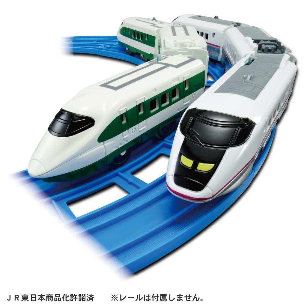 Takara Tomy Plarail 200 Series Color Shinkansen E3 Series Shinkansen Komachi Double Set Train Toy 3 and (E2 Series) & (Ages up)