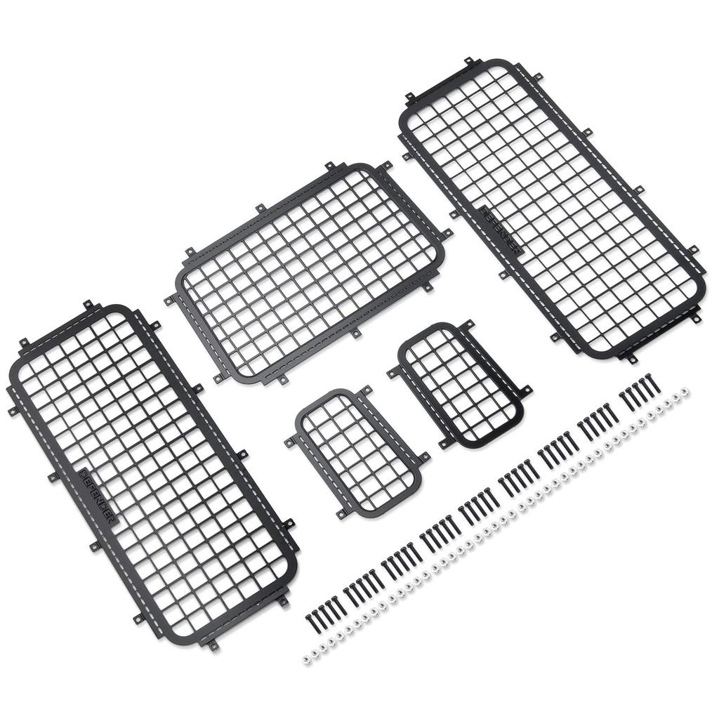 TRZX Stainless Steel RC Window Mesh Protective Net Mesh Window Cover for 1/10 Traxxas TRX-4 RC Crawler Car