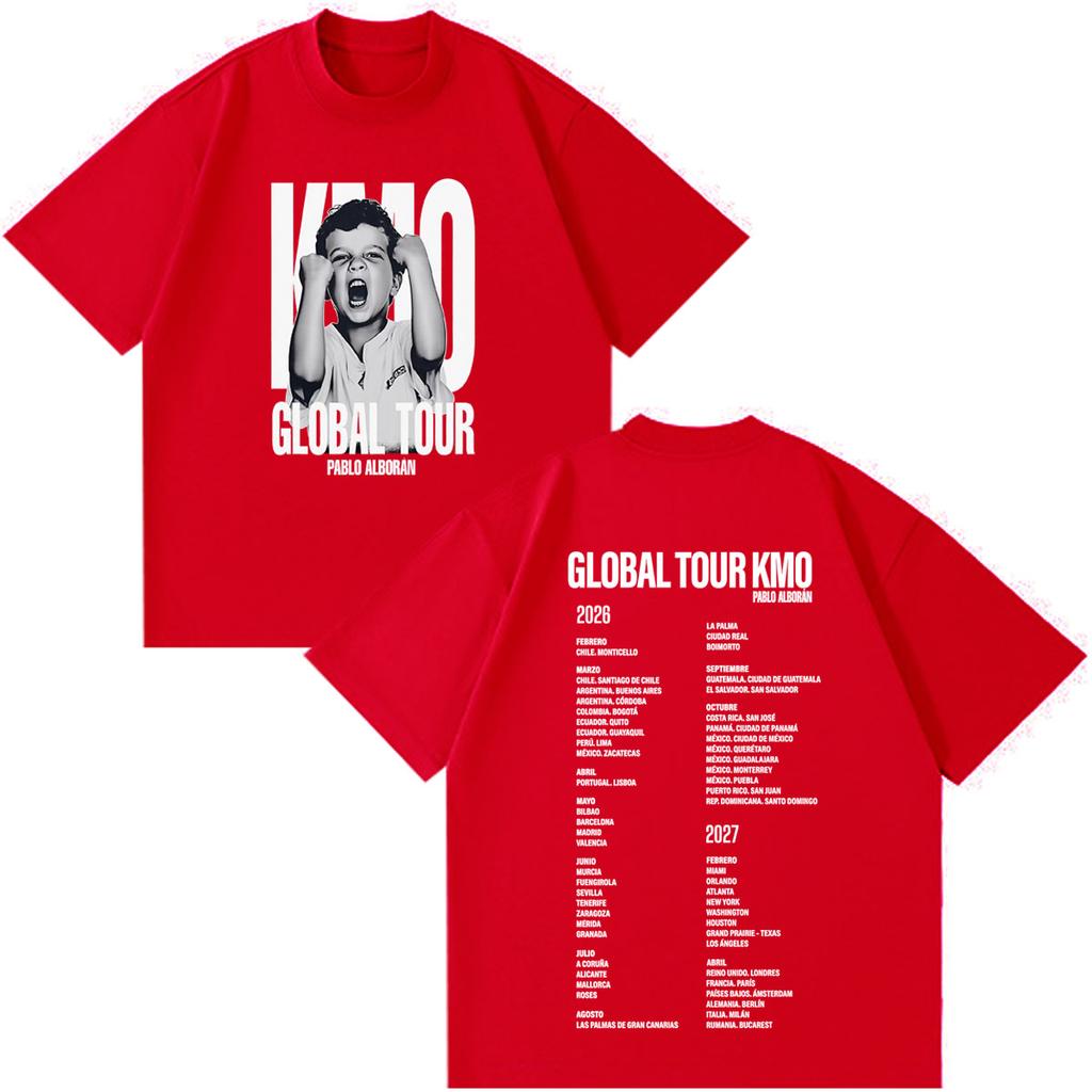 Singer Pablo Alborn Kmo Global Album Tour 2026 Print T Shirt Unisex Unisex Vintage Hiphop Tshirts Summer Cotton Casual Tshirts