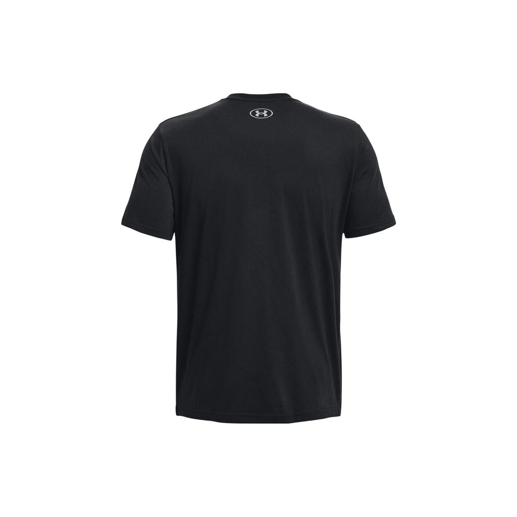 Under Armour Letter Print Crew Neck Short Sleeve T-Shirt Men Tops Black 1361903-003