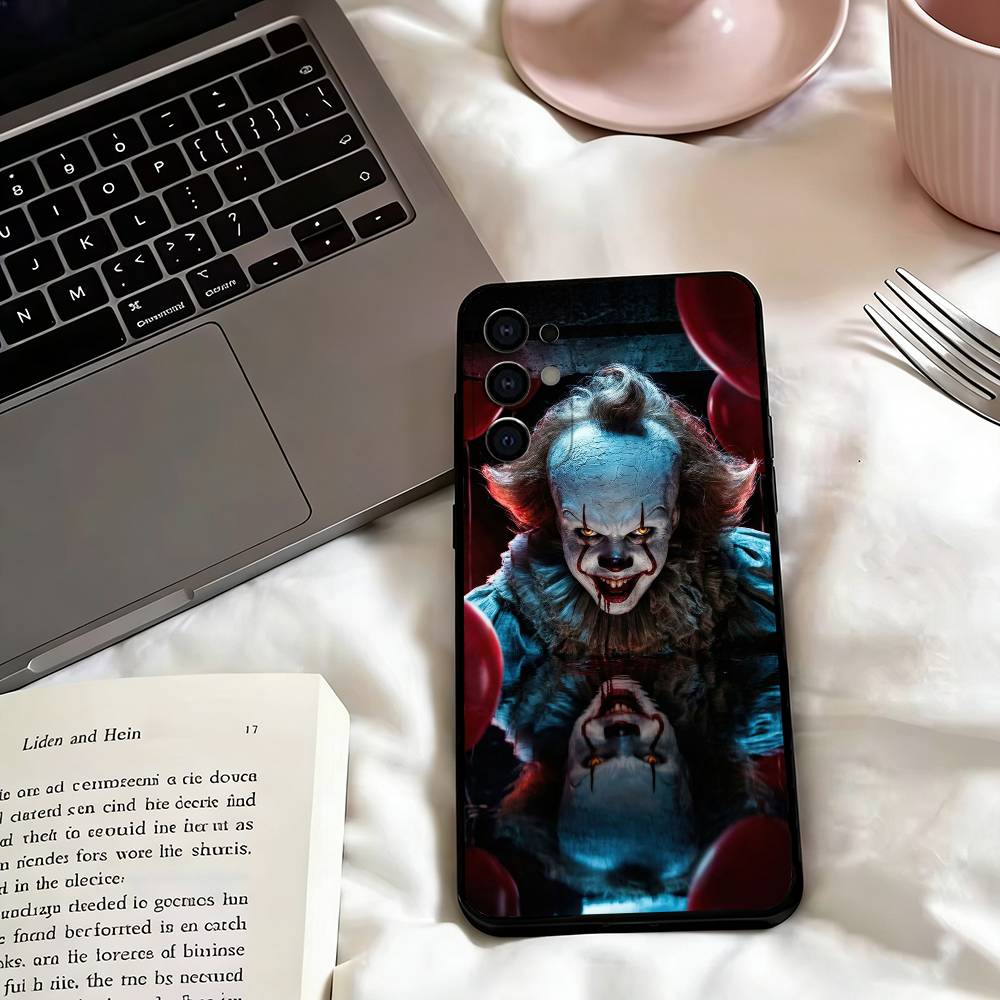 Чехол для телефона Art the Clown horror T-Terrifiers для Samsung S25, S24, S21, S22, S23, S30, Ultra, S20, Plus, Fe, Lite, Note, 10, Черный