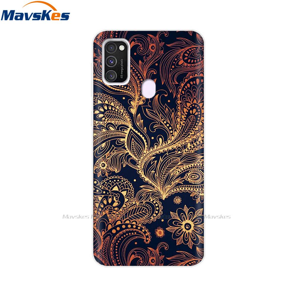 Чехол для Samsung Galaxy M21 Задняя крышка Мягкий силиконовый TPU Чехол для телефона Для Samsung Galaxy M20 M21 M30 M30s M31 Чехол Защитный бампер
