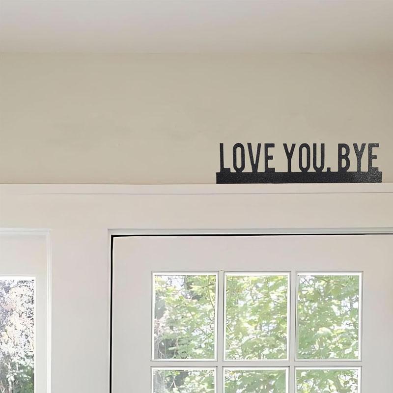 Знак «Люблю тебя, пока» над дверью, современный декор для дома, уникальный настенный рисунок в прихожей из железа