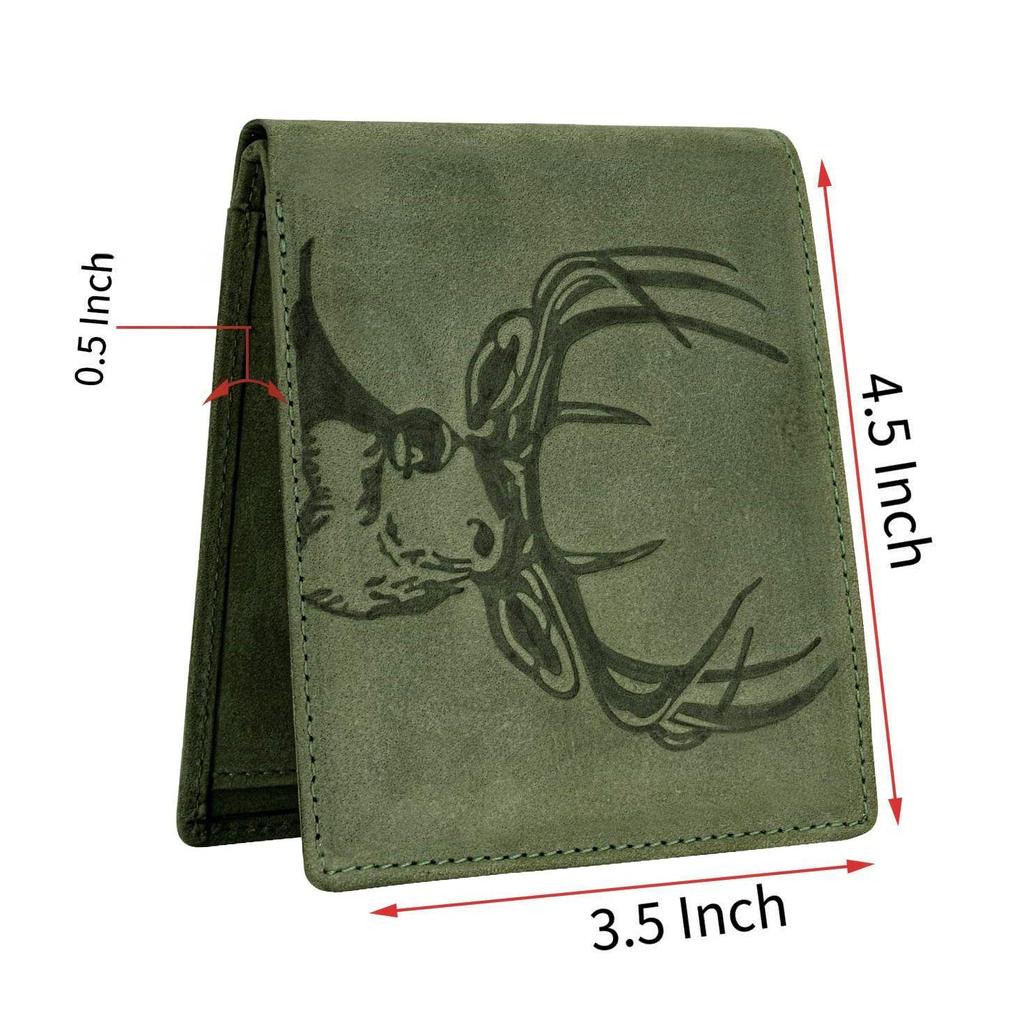 HORNBULL Richard Green RFID Кожаный кошелек для мужчин с блокировкой |