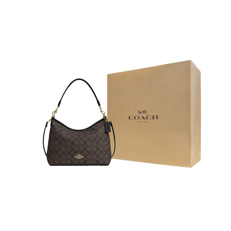 Coach Laurel 31 Commuter Large Capacity Detachable Shoulder Strap Signature Coated Canvas And Smooth Leather Slouch Bag Women Handbags CR149-IMAA8