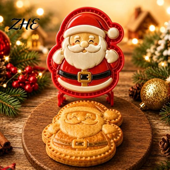 Nutcracker Cookie Embossers Christmas Mini Pie Mold, 3D Relief Embossed Hand Baking Holiday Dessert Making Kits Reusable DIY Dough Press Mold