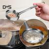 Сетчатый фильтр из нержавеющей стали с длинной ручкой, мелкая сетка, пена для жира, масляный фильтр, ложка, металлическое сито, дуршлаг, скиммер, кухонные принадлежности
