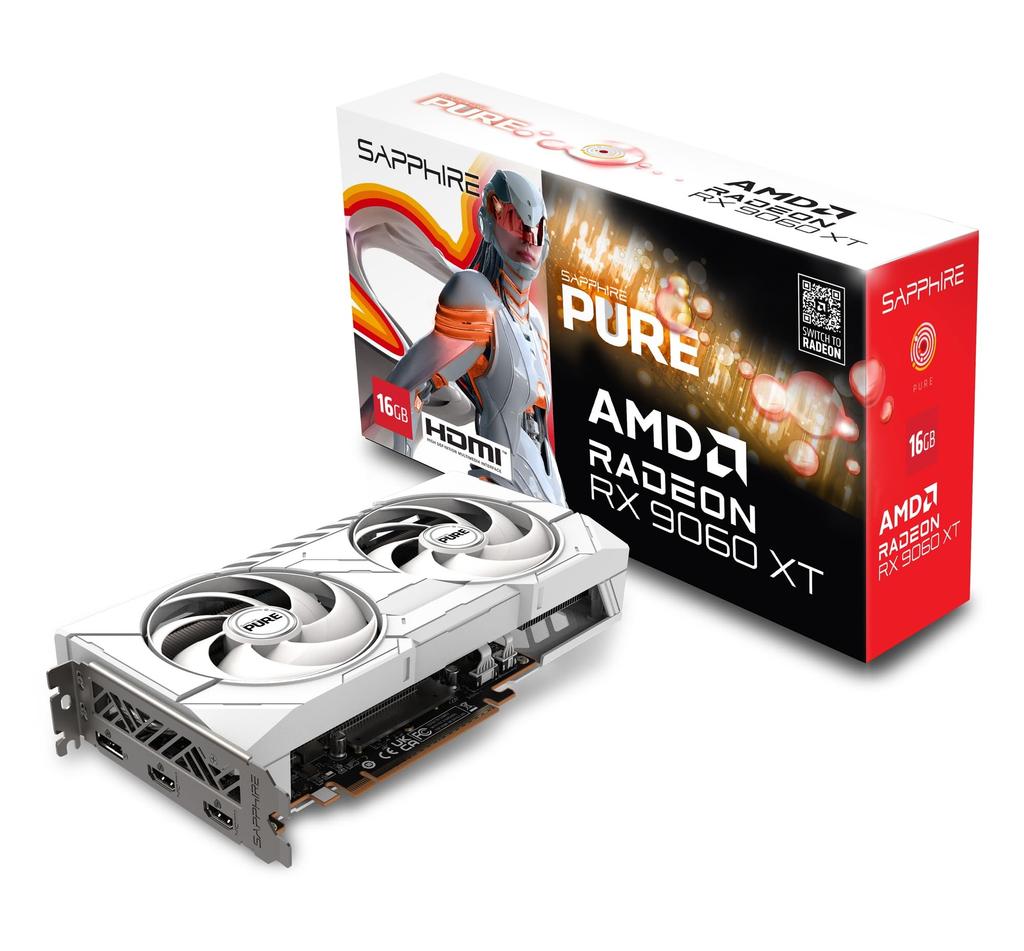 Видеокарта SAPPHIRE PURE Radeon RX 9060 XT GAMING OC 16GB VD9221 11350-02-20G