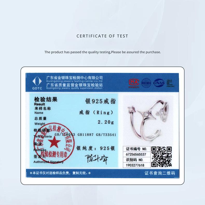 S925 Sterling Silver Starry Open Ring, Personalized Niche High-End Double-Layer Star Ring