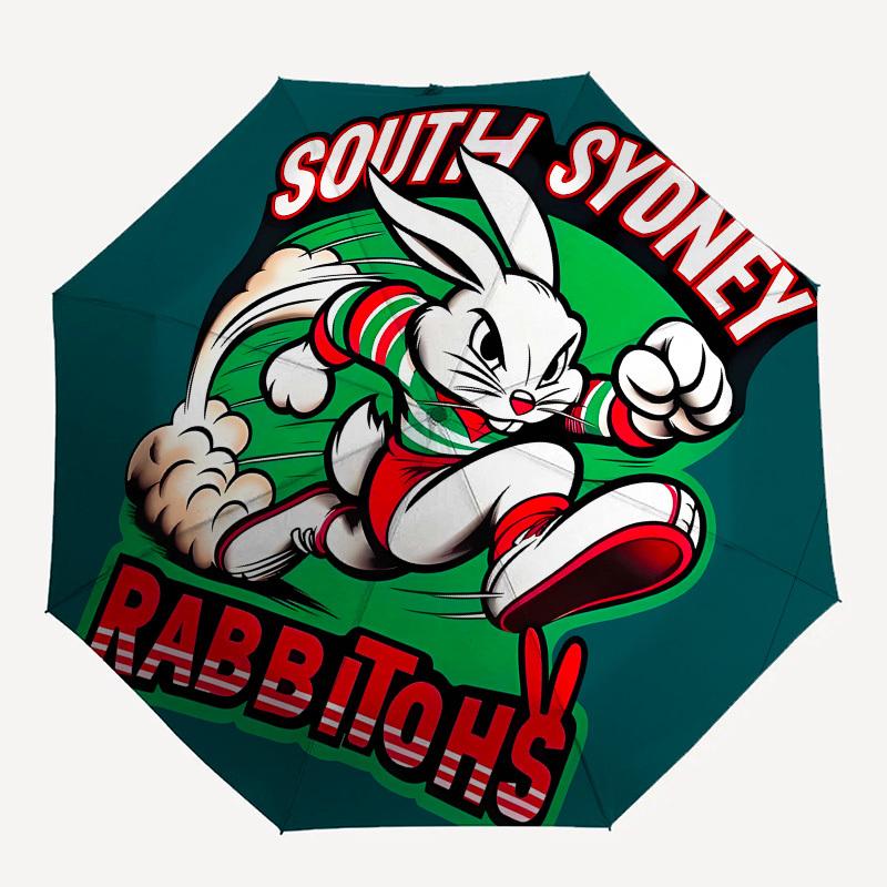 Rabbitohs, Саут Сидней Автоматическое Открытие и Закрытие, 8 ребер Структура Портативный Зонт, Подходит для Мужчин и Женщин в Любое Время Года Идеальный