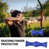 2 Pairs Bowstring Finger Savers Soft Silicone Archery Recurve Finger Guard Fast Rebound Secure Arrow Positioning Archery Roller