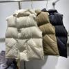 2024 осень-зима пуховый жилет женский корейский вариант свободный с капюшоном утолщенный белый утиный пух модный повседневный пуховый жилет жилет