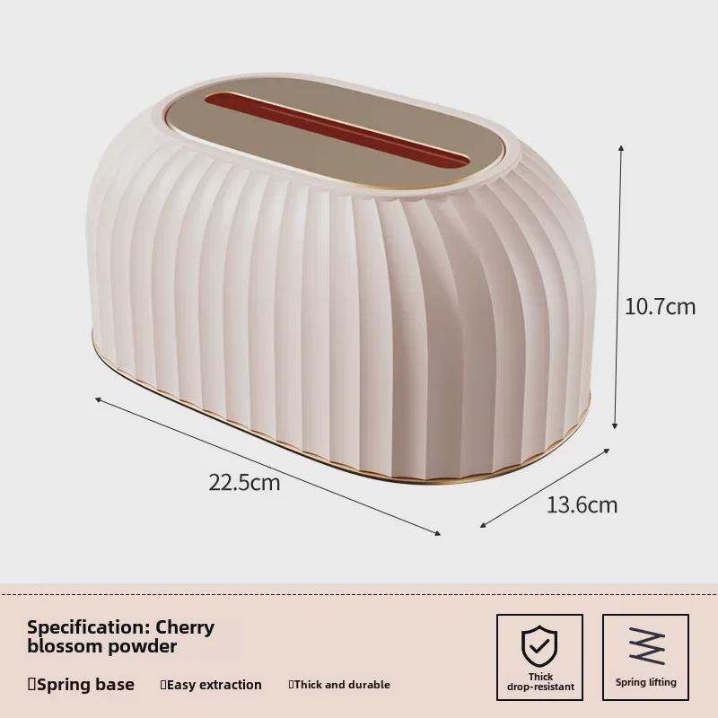 Luxurious Spring-Style Tissue Box with Storage for Living Room
