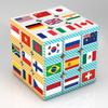3x3x3 Magic Puzzle Cube Printing National Flag Pattern Packing Cubo Childrens Gifts Educational Fidget Speed Cube Toys For Kids