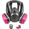 Full Face Respirator Gas Mask:6800 Gas Mask Respirator Mask with Filters,Dust Mask Anti Fog Against Organic Vapor Fumes