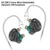 KZ ZSN 1DD+1BA гибридная технология проводные наушники-вкладыши Hifi наушники бас музыка спортивная игровая гарнитура металлические стереонаушники с микрофоном.