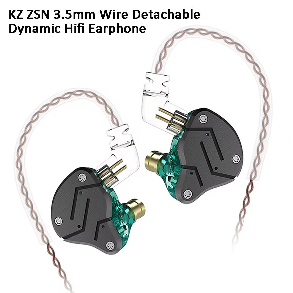 KZ ZSN Гибридная технология 1DD+1BA Проводные наушники-вкладыши Hifi Наушники с глубоким басом для музыки, спорта, игр Металлические стереонаушники с микрофоном.
