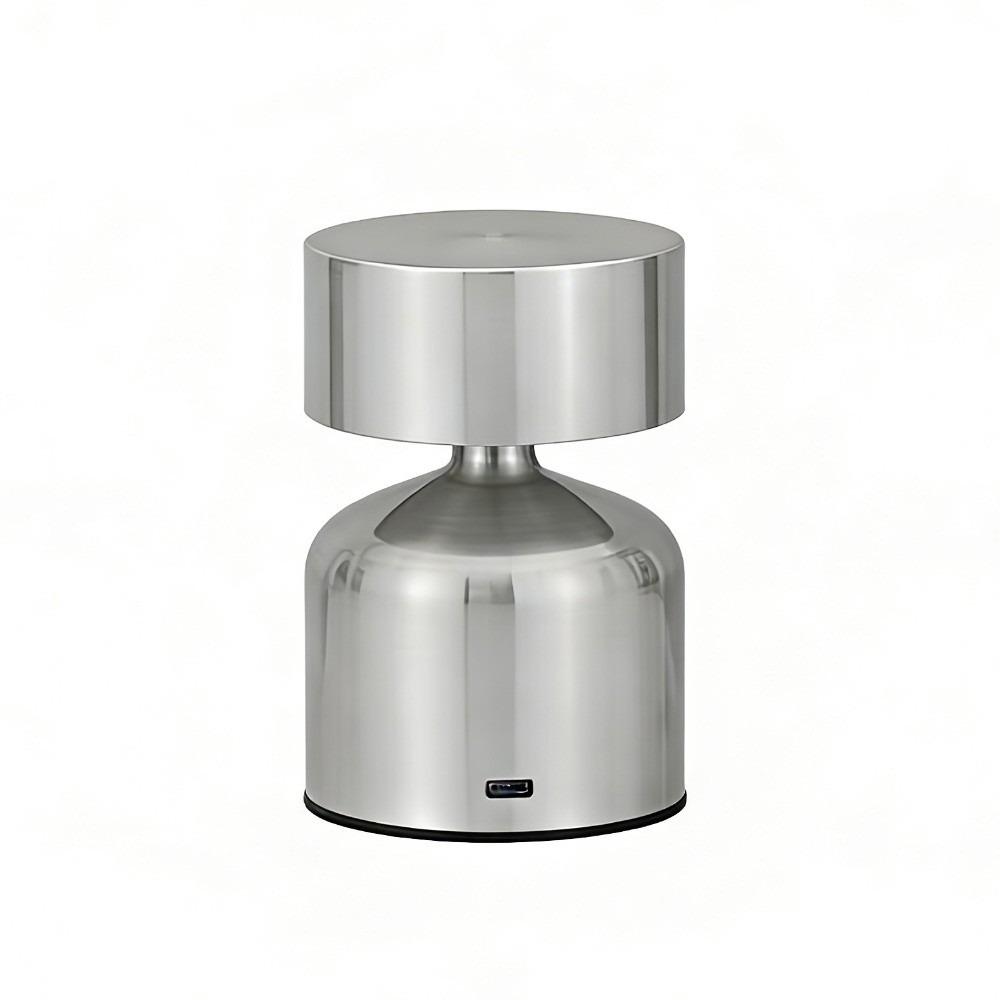 Modern Bar Desk Lamp Metal Dumbbell Design USB Rechargeable Table Lamp 3-Level Dimmable Touch Control Luminous Night Light Bar