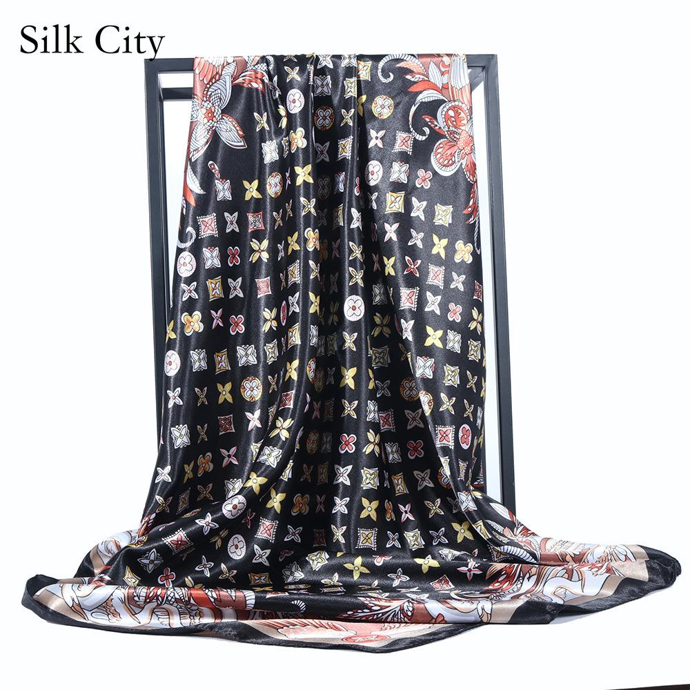 High-quality Luxurious Silk Scarves Headband Scarfs Neck Scarf For Women Chain Silk Scarf Women's Decorative Shawl