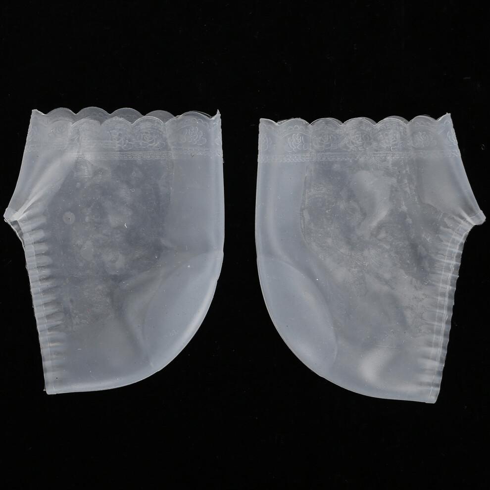 Silicone Heel Sleeve for Foot Care Elastic & Pain Relief White Color