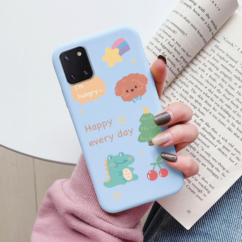Soft Case For Samsung Galaxy Note 10 Lite Phone Cover Cute Flowers Butterfly Fundas TPU Coque For Samsung Note 10 Lite Bumper
